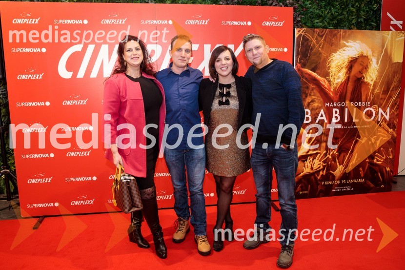  Maja Nahtigal;  Devis Pogorelec;  Petra Košir, oglasno trženje edicij GLOSS;  Jure KoširBabilon, premiera v Cineplexx Ljubljana