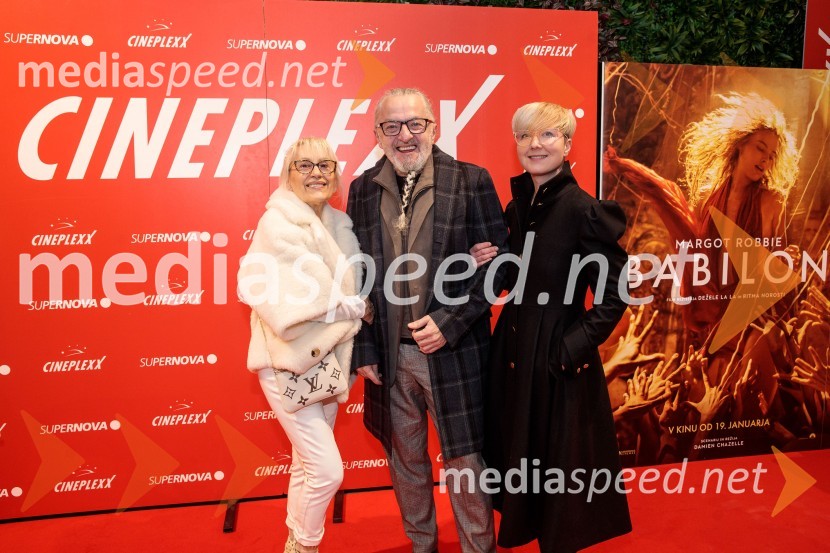  Vera Hegeduš, lastnica trgovine Gloss Couture, direktorica Image management;  Milan Gačanovič - Gacho, modni guru;  Nina Žnideršič, fotografinjaBabilon, premiera v Cineplexx Ljubljana