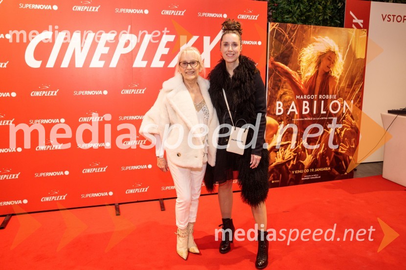  Vera Hegeduš, lastnica trgovine Gloss Couture;  Tea Hegeduš, urednica revije GlossBabilon, premiera v Cineplexx Ljubljana