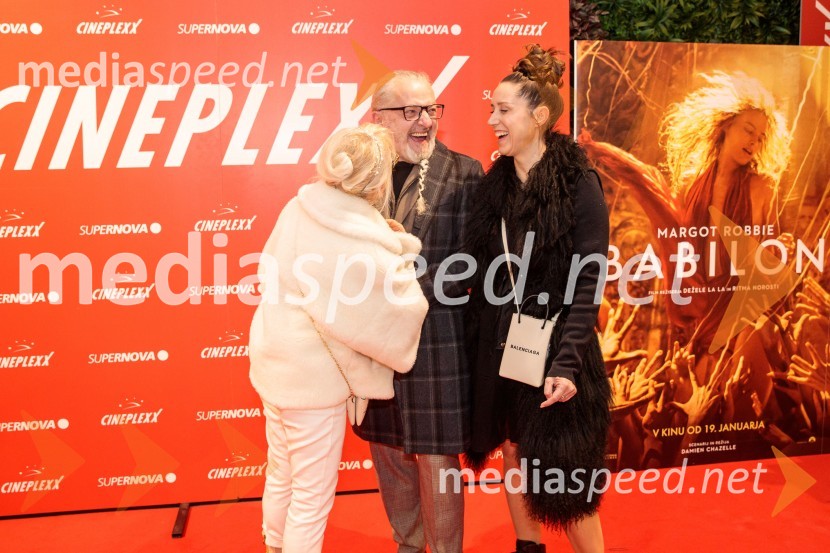  Vera Hegeduš, lastnica trgovine Gloss Couture;  Milan Gačanovič - Gacho, modni guru;  Tea Hegeduš, urednica revije GlossBabilon, premiera v Cineplexx Ljubljana