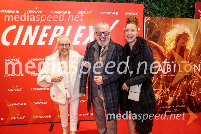  Vera Hegeduš, lastnica trgovine Gloss Couture;  Milan Gačanovič - Gacho, modni guru;  Tea Hegeduš, urednica revije GlossBabilon, premiera v Cineplexx Ljubljana