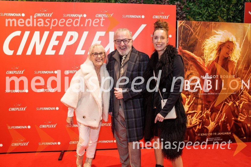  Vera Hegeduš, lastnica trgovine Gloss Couture;  Milan Gačanovič - Gacho, modni guru;  Tea Hegeduš, urednica revije GlossBabilon, premiera v Cineplexx Ljubljana