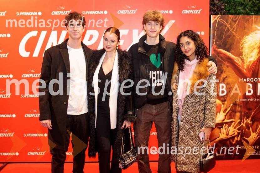  Kal Gornik;  Iiana Mali, model;  Tim Kušter;  Hannah TeferaBabilon, premiera v Cineplexx Ljubljana