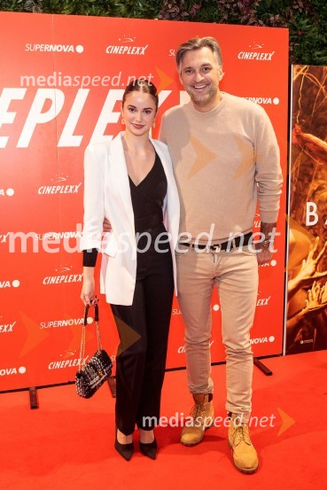  Iiana Mali, model;  Sašo Mali, frizerBabilon, premiera v Cineplexx Ljubljana