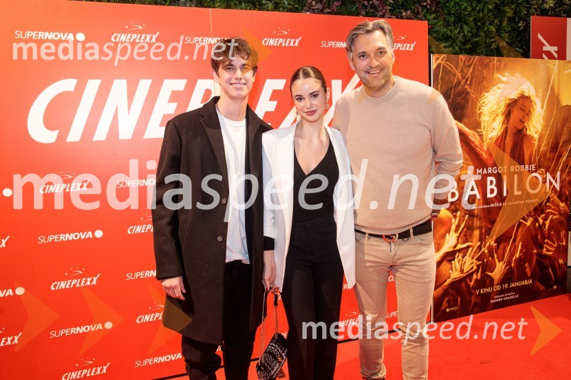  Kal Gornik;  Iiana Mali, model;  Sašo Mali, frizerBabilon, premiera v Cineplexx Ljubljana