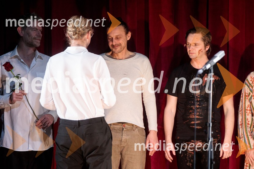  Matija  Vastl, igralec;  ... ;  Matej Recer, igralec;  Stane Tomazin, igralecStrah in beda Tretjega rajha, premiera predstave