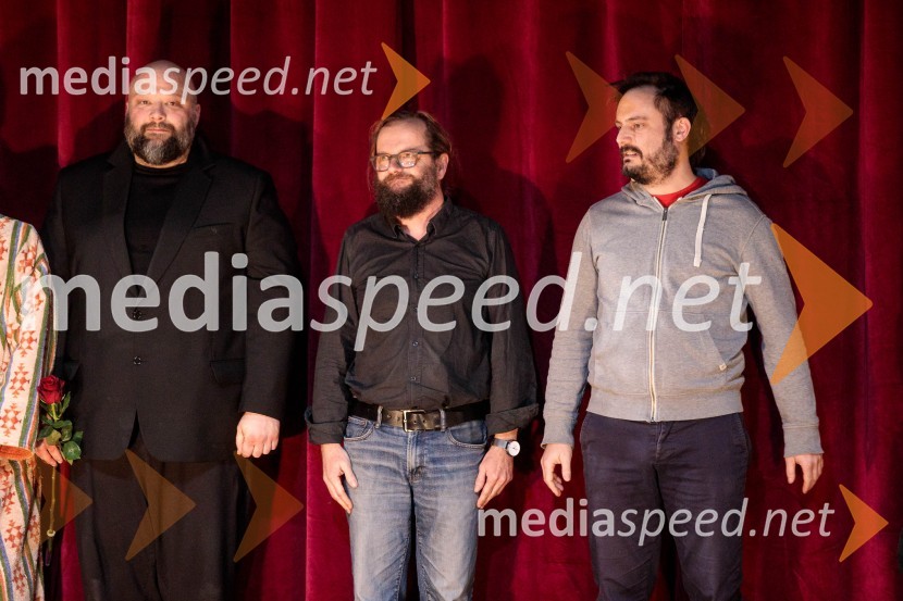  Jerko Marčić, igralec;  Sebastijan  Horvat, režiser;  Milan Ramšak Marković, dramaturgStrah in beda Tretjega rajha, premiera predstave