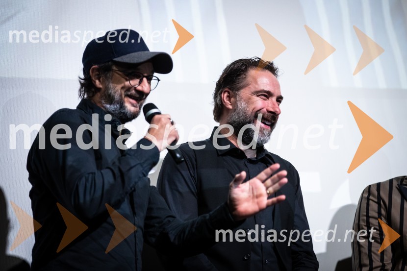  Slobodan Maksimović, režiser;  Gorazd Žilavec, igralecPrimeri inšpektorja Vrenka, predpremiera v Gledališču Park