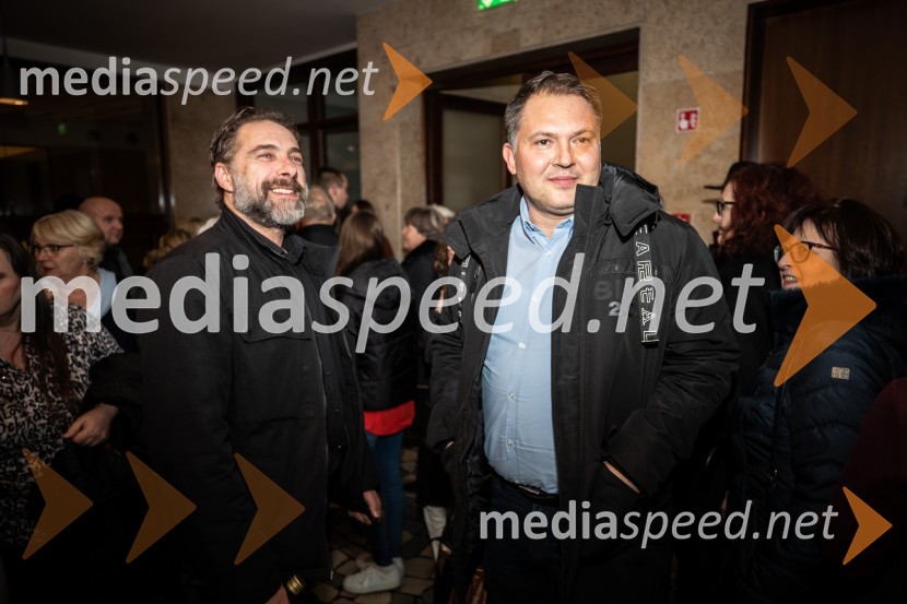  Gorazd Žilavec, igralec;  Damjan  Anželj, župan, MO Murska SobotaPrimeri inšpektorja Vrenka, predpremiera v Gledališču Park