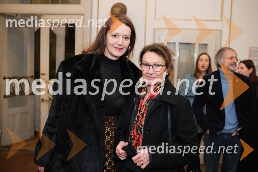 dr. Mateja Gaber, predsednica Akademskega zbora Filozofske fakultete;  Lane Stranič, primabalerinaMrtvaški ples Augusta Strindberga v režiji Eduarda Milerja