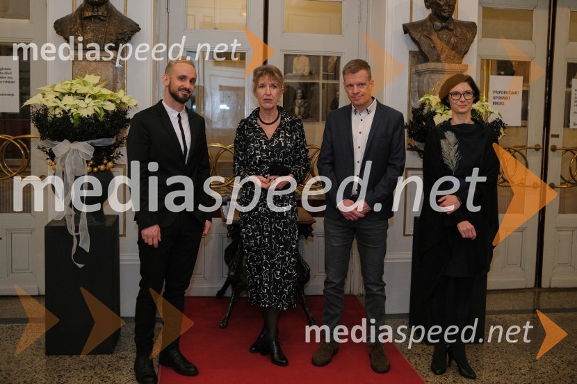  Jernej Pristov, vodja službe za odnose z javnostmi SNG Drama Ljubljana;  Vesna Jurca Tadel, ravnateljice SNG Drama Ljubljana;  Luka Nabergoj, pomočnik ravnateljice SNG Drama Ljubljana;  Špela  Zorn, vodja programa v SNG DramaMrtvaški ples Augusta Strindberga v režiji Eduarda Milerja