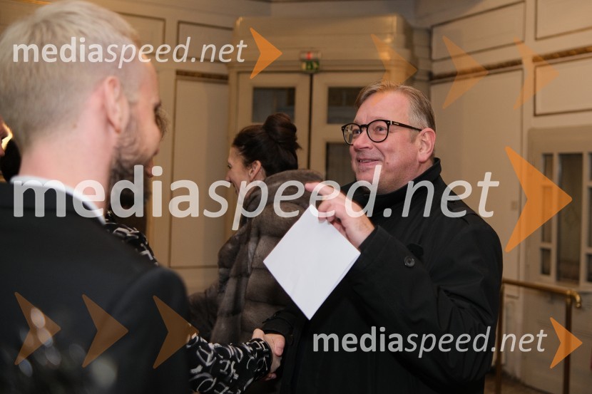  Jernej Pristov, vodja službe za odnose z javnostmi SNG Drama Ljubljana;  Robert Waltl, direktor, Mini teaterMrtvaški ples Augusta Strindberga v režiji Eduarda Milerja