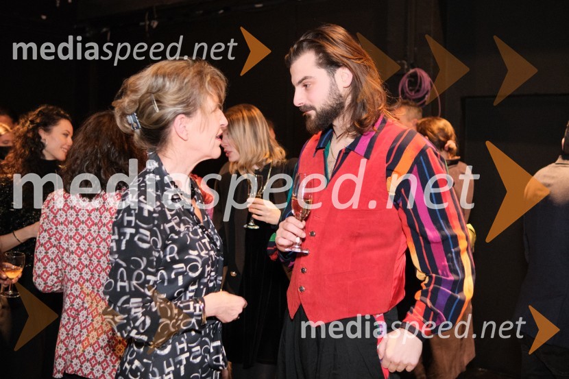  Vesna Jurca Tadel, ravnateljice SNG Drama Ljubljana;  Domen Novak, igralec Mrtvaški ples Augusta Strindberga v režiji Eduarda Milerja