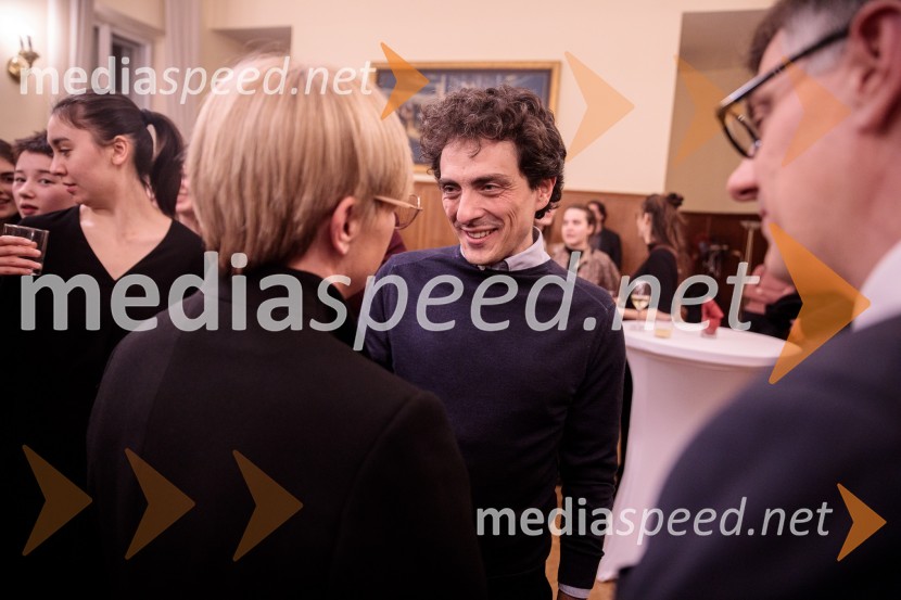 dr. Nataša Pirc Musar, predsednica Republike Slovenije;  Francesco Angelico, umetiniški vodja, Nemški narodni mladinski orkesterNemški narodni mladinski orkester, koncert v Slovenski filharmoniji