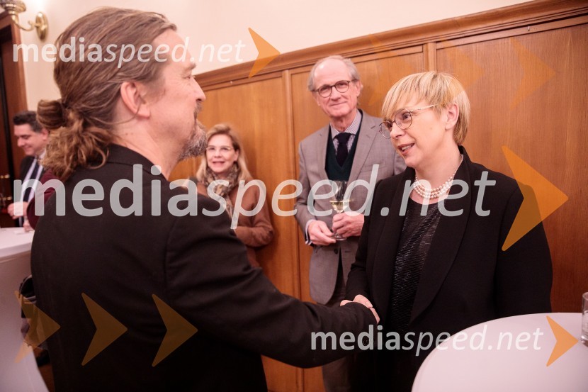  Christian Tetzlaff, violinist; dr. Nataša Pirc Musar, predsednica Republike SlovenijeNemški narodni mladinski orkester, koncert v Slovenski filharmoniji