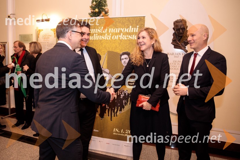  Sönke Lentz, vodja projektov, Deutscher Musikrat gGmbH;  Natalie Kauther, veleposlanica, Nemško zunanje ministrstvo;  Adrian Pollmann, Veleposlanik Zvezne Republike Nemčije v SlovenijiNemški narodni mladinski orkester, koncert v Slovenski filharmoniji