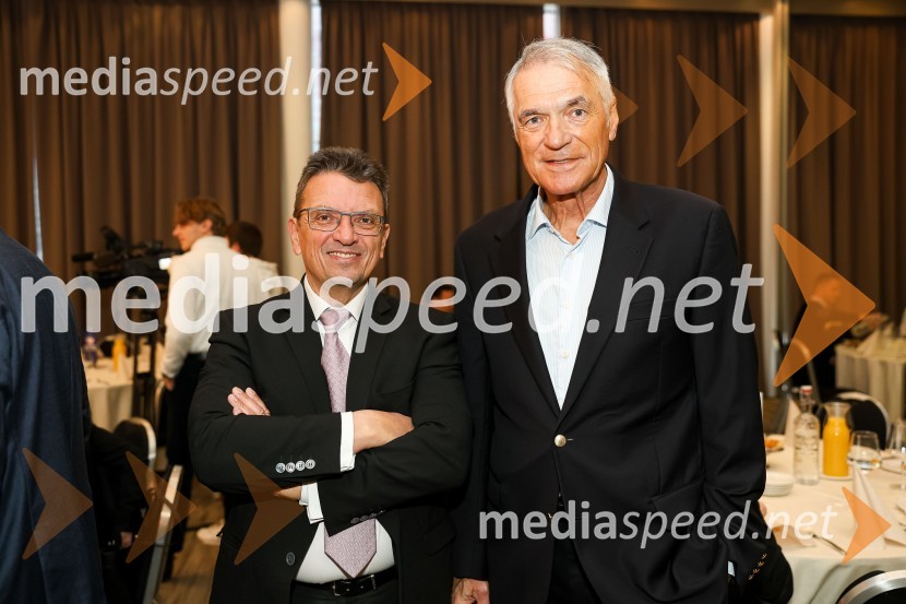 dr. Imre Balogh, finančnik, Hranilnica Lon;  Slobodan Sibinčič , generalni sekretar Evropskega združenja poslovnih medijev, predsednik sveta Managerskih koncertov, Švedski generalni častni konzulAmCham poslovni zajtrk “Kaj leto 2023 prinaša slovenskemu gospodarstvu?”