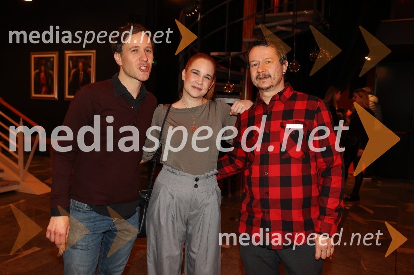  Klemen Slakonja, igralec, komik in TV voditelj;  Maja Monrue, intuitivna pisateljica;  Andrej  Težak-Tešky, stand-up komik, manager, producent, tekač na dolge proge in dobrodelnežNikoli ni prepozno, monokomedija z Mojco Fatur