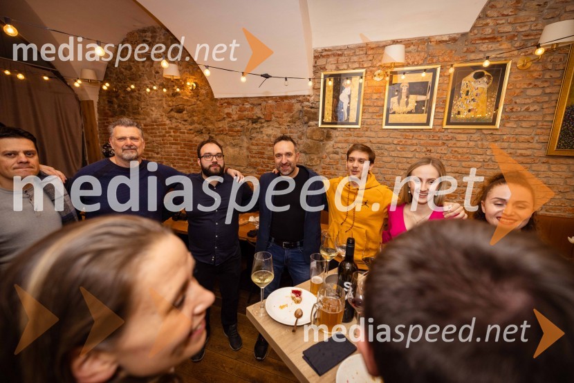  Angel Vasilovski;  Gregor Bedjanič;  Patrik Kociper, fotograf;  Borut  Cvetko, kreativni direktor, Mediaspeed d.o.o.;  Andraž Kovačec21 let naše medijske agencije Mediaspeed