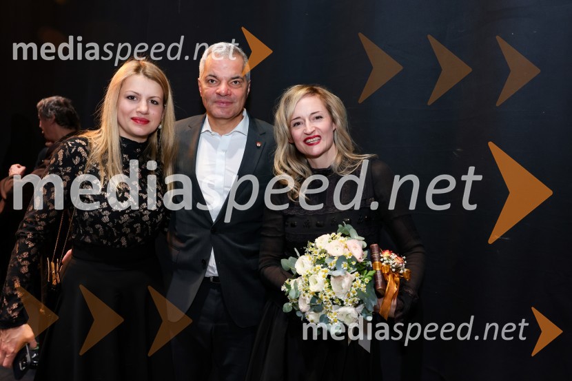  Katja Arsenovič, direktorica Rožmarin Hospitality Group;  Aleksander Saša Arsenovič, župan, Mestna občina Maribor;  Valentina Turcu, koreografinja in baletna solistkaRomeo in Julija, jubilejna predstava ob 30-letnici umetniškega ustvarjanja Valentine Turcu