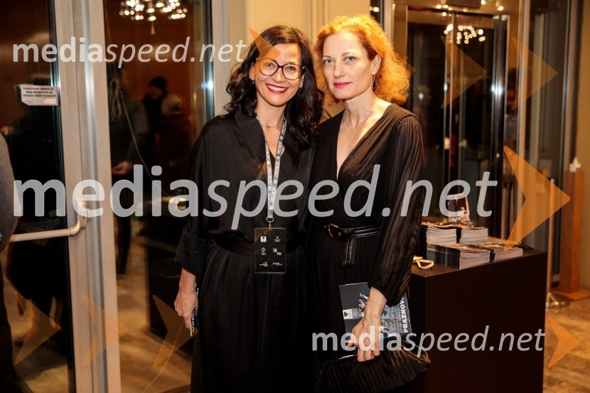  Simona  Belle, služba za stike z javnostmi MGL;  Hermina Kovačič, strokovnjakinja za komuniciranjeRuta Grupa Triglav 2023, odprtje gledališkega festivala s premierno uprizoritvijo drame Praznovanje