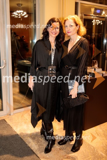  Simona  Belle, služba za stike z javnostmi MGL;  Hermina Kovačič, strokovnjakinja za komuniciranjeRuta Grupa Triglav 2023, odprtje gledališkega festivala s premierno uprizoritvijo drame Praznovanje