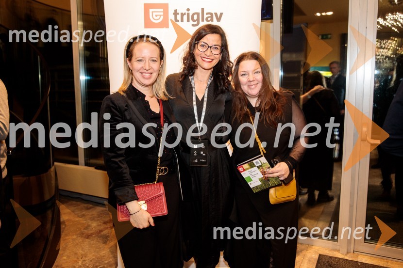  ... ;  Simona  Belle, služba za stike z javnostmi MGL;  Tjaša Kolenc Filipčič, vodja upravljanja z blagovno znamko in direktorica marketinga v Skupini TriglavRuta Grupa Triglav 2023, odprtje gledališkega festivala s premierno uprizoritvijo drame Praznovanje