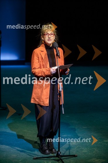  Barbara Hieng Samobor, direktorica in umetniška vodja MGLRuta Grupa Triglav 2023, odprtje gledališkega festivala s premierno uprizoritvijo drame Praznovanje