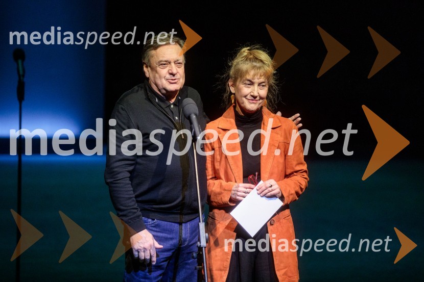  Zoran Janković, župan, Mestna občina Ljubljana;  Barbara Hieng Samobor, direktorica in umetniška vodja MGLRuta Grupa Triglav 2023, odprtje gledališkega festivala s premierno uprizoritvijo drame Praznovanje