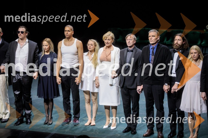  Filip Samobor, igralec;  Viktorija Bencik Emeršič, igralka;  Joseph Nzobandora - Jose, raper, Murat & Jose;  Iva Krajnc Bagola, igralka;  Judita Zidar, igralka;  Alojz Svete, igralec;  Boris  Kerč, igralec;  Tomo Tomšič, igralec;  Tjaša  Železnik, igralkaRuta Grupa Triglav 2023, odprtje gledališkega festivala s premierno uprizoritvijo drame Praznovanje