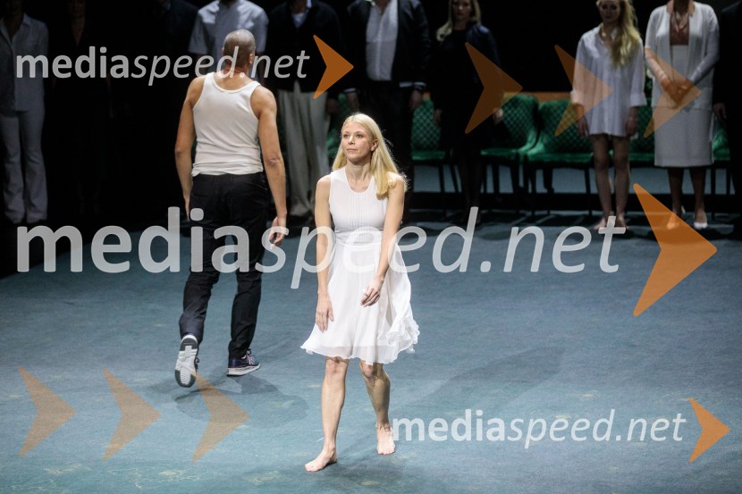  Tjaša  Železnik, igralkaRuta Grupa Triglav 2023, odprtje gledališkega festivala s premierno uprizoritvijo drame Praznovanje