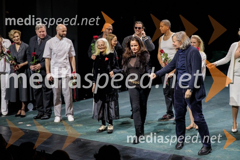  Bjanka Adžić Ursulov, kostumografinja;  Karin Fritz, scenografka;  Janusz Kica, režiserRuta Grupa Triglav 2023, odprtje gledališkega festivala s premierno uprizoritvijo drame Praznovanje