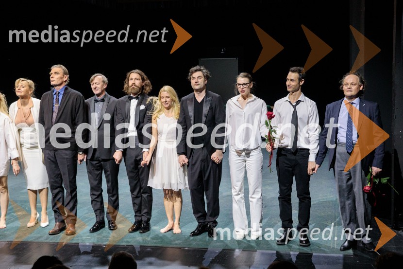  Judita Zidar, igralka;  Boris  Kerč, igralec;  Alojz Svete, igralec;  Tomo Tomšič, igralec;  Tjaša  Železnik, igralka;  Branko Jordan, igralec;  Klara Kuk, igralka, manekenka;  Voranc  Boh, igralec;  Gašper Jarni, igralecRuta Grupa Triglav 2023, odprtje gledališkega festivala s premierno uprizoritvijo drame Praznovanje