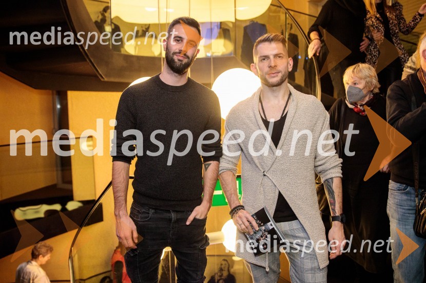  Luka Švigelj, snemalec in fotograf;  Klemen Bunderla, radijski voditelj, radio AktualRuta Grupa Triglav 2023, odprtje gledališkega festivala s premierno uprizoritvijo drame Praznovanje