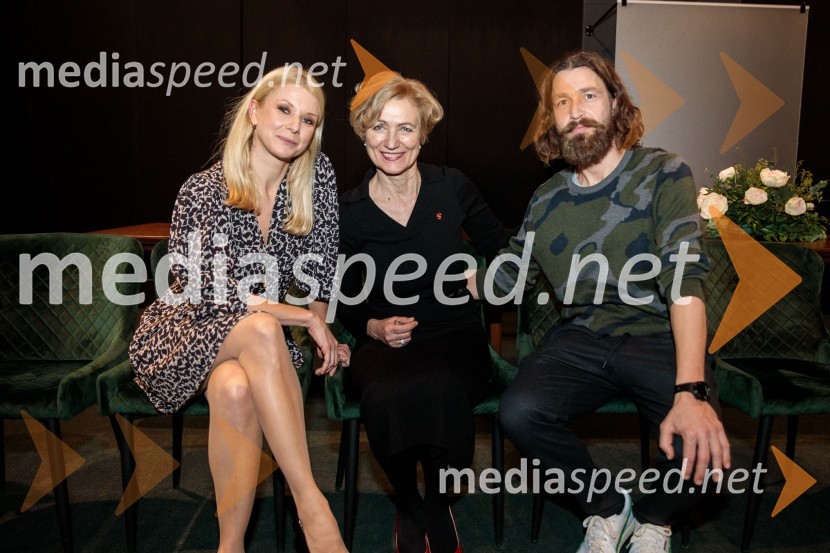  Tjaša  Železnik, igralka;  Meta Mačak, igralka;  Tomo Tomšič, igralecRuta Grupa Triglav 2023, odprtje gledališkega festivala s premierno uprizoritvijo drame Praznovanje