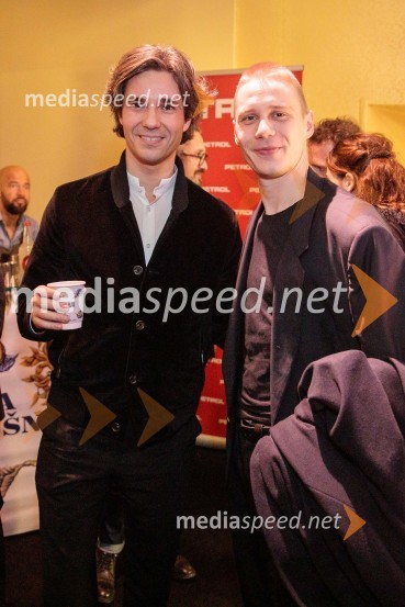  Luka Mesec, podpredsednik vlade in minister za delo, družino, socialne zadeve in enake možnosti;  Timon Šturbej, igralecRuta Grupa Triglav 2023, odprtje gledališkega festivala s premierno uprizoritvijo drame Praznovanje