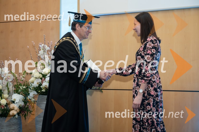 prof. dr. Zdravko Kačič, rektor Univerze v Mariboru;  Eva SimoničRektorjev dan Univerze v Mariboru, 2023