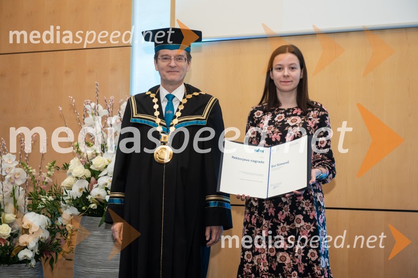 prof. dr. Zdravko Kačič, rektor Univerze v Mariboru;  Eva SimoničRektorjev dan Univerze v Mariboru, 2023