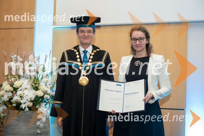 prof. dr. Zdravko Kačič, rektor Univerze v Mariboru;  Mihaela RoškaričRektorjev dan Univerze v Mariboru, 2023