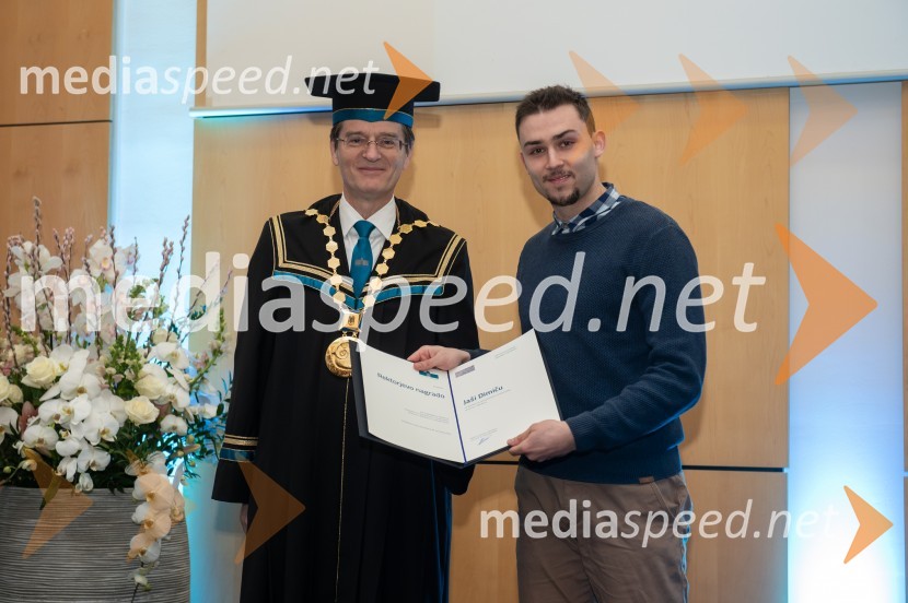 prof. dr. Zdravko Kačič, rektor Univerze v Mariboru;  Jaša DimičRektorjev dan Univerze v Mariboru, 2023