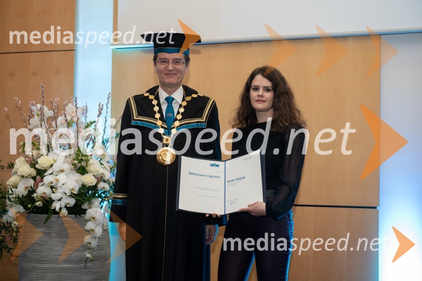 prof. dr. Zdravko Kačič, rektor Univerze v Mariboru;  Ester DoljakRektorjev dan Univerze v Mariboru, 2023