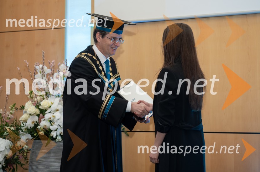 prof. dr. Zdravko Kačič, rektor Univerze v Mariboru;  Sara CetlRektorjev dan Univerze v Mariboru, 2023