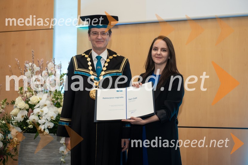 prof. dr. Zdravko Kačič, rektor Univerze v Mariboru;  Sara CetlRektorjev dan Univerze v Mariboru, 2023