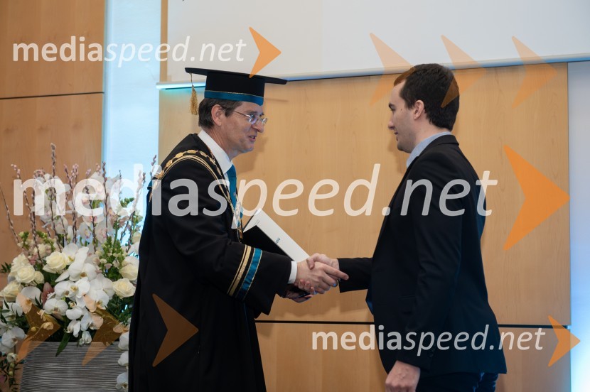 prof. dr. Zdravko Kačič, rektor Univerze v Mariboru;  Andrej BitrakovRektorjev dan Univerze v Mariboru, 2023