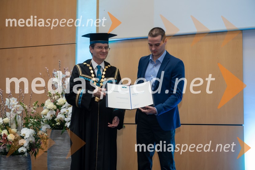 prof. dr. Zdravko Kačič, rektor Univerze v Mariboru;  Tilen SeničarRektorjev dan Univerze v Mariboru, 2023