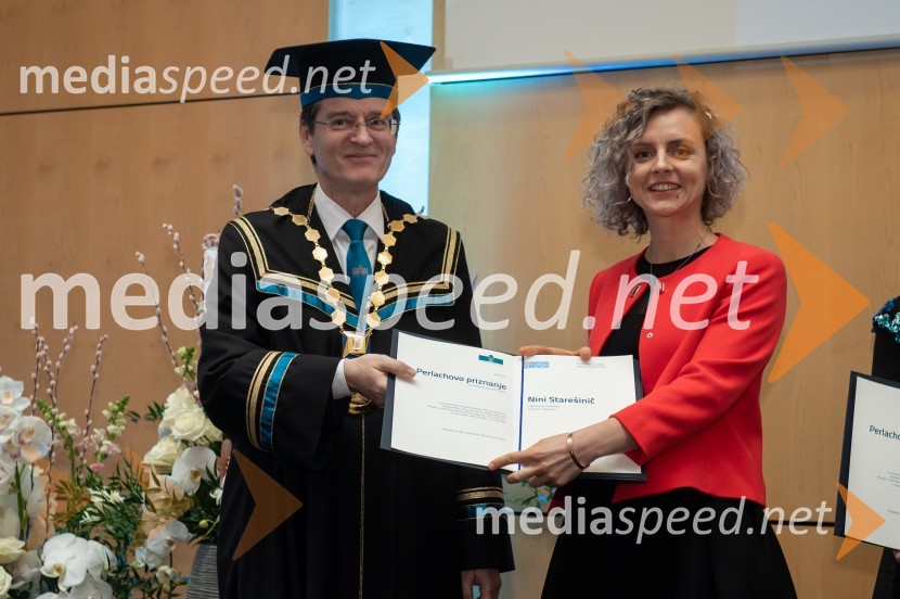 prof. dr. Zdravko Kačič, rektor Univerze v Mariboru;  Nina StarešiničRektorjev dan Univerze v Mariboru, 2023