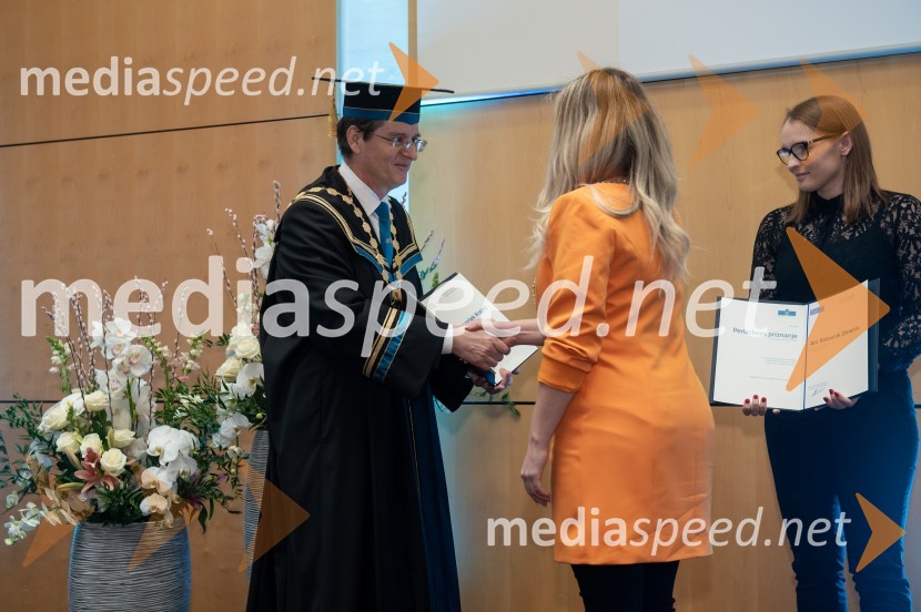 prof. dr. Zdravko Kačič, rektor Univerze v Mariboru;  Elin Kamenšek Krajnc;  Ana Rotovnik OmerzRektorjev dan Univerze v Mariboru, 2023