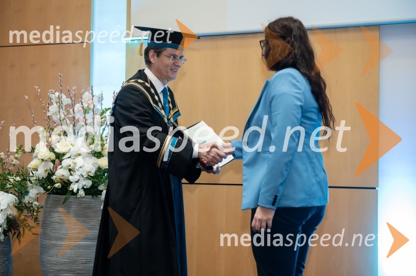 prof. dr. Zdravko Kačič, rektor Univerze v Mariboru;  Nika StrašekRektorjev dan Univerze v Mariboru, 2023