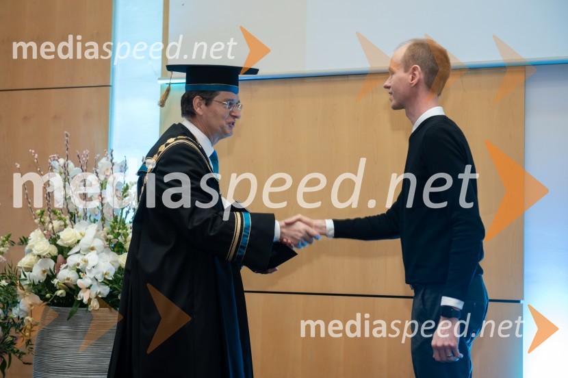 prof. dr. Zdravko Kačič, rektor Univerze v Mariboru;  Seven Ryan LevarRektorjev dan Univerze v Mariboru, 2023