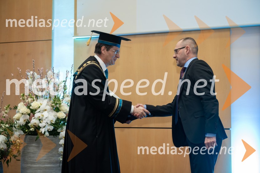 prof. dr. Zdravko Kačič, rektor Univerze v Mariboru;  Bojan OštirRektorjev dan Univerze v Mariboru, 2023